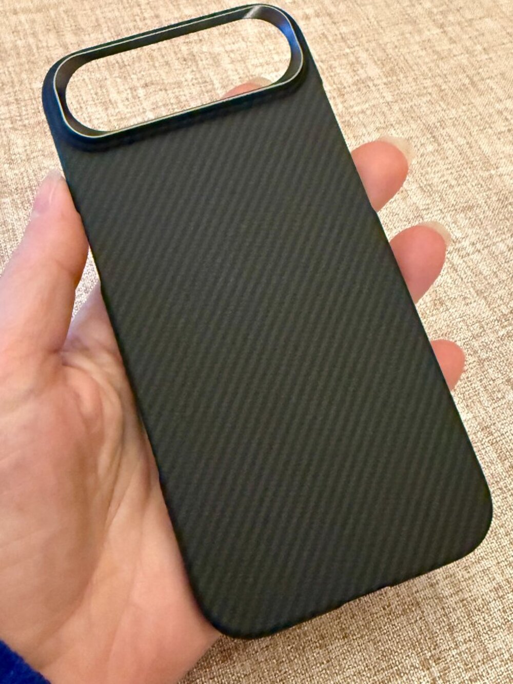 iPhone 17 Air ARAMID Fiber Case MagSafe UltraThin Cover w Screen Protector Black